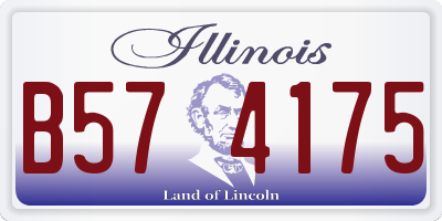 IL license plate B574175