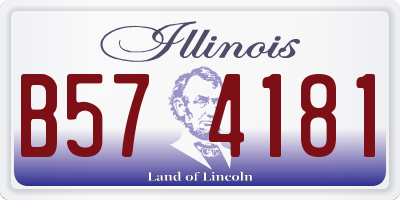 IL license plate B574181