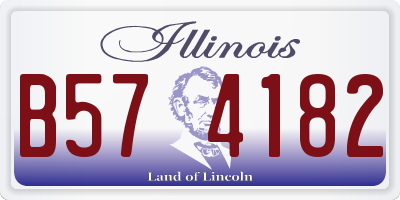 IL license plate B574182