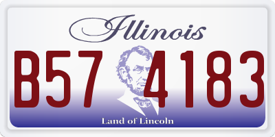 IL license plate B574183