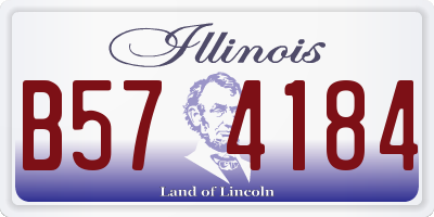 IL license plate B574184