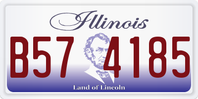 IL license plate B574185