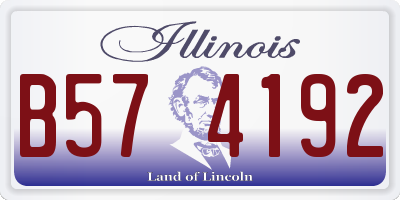 IL license plate B574192