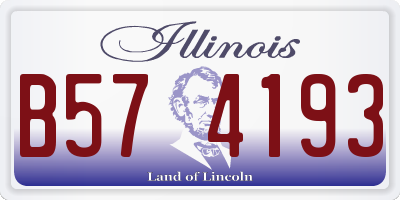 IL license plate B574193
