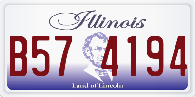 IL license plate B574194