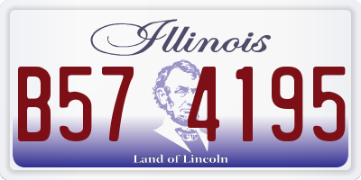 IL license plate B574195