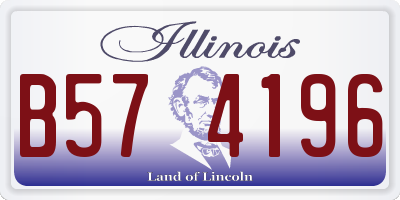 IL license plate B574196