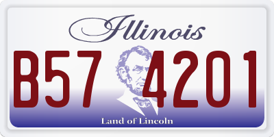 IL license plate B574201