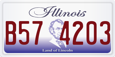 IL license plate B574203