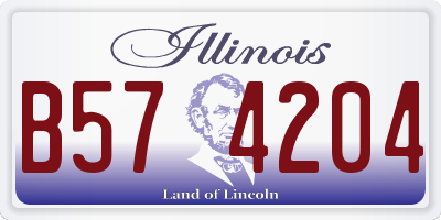 IL license plate B574204