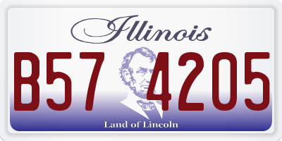 IL license plate B574205