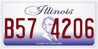 IL license plate B574206