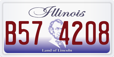 IL license plate B574208