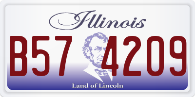IL license plate B574209