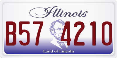 IL license plate B574210