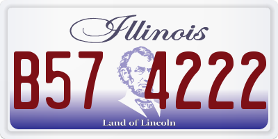 IL license plate B574222