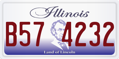 IL license plate B574232