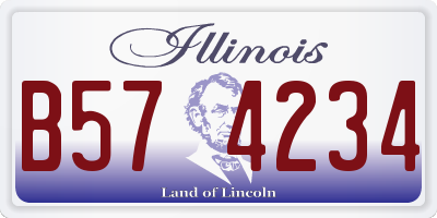 IL license plate B574234