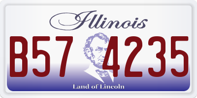 IL license plate B574235