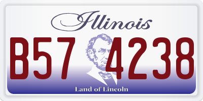 IL license plate B574238