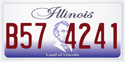 IL license plate B574241