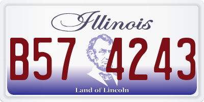 IL license plate B574243