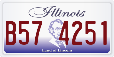 IL license plate B574251