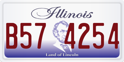 IL license plate B574254