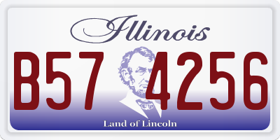 IL license plate B574256