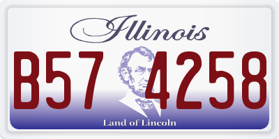 IL license plate B574258