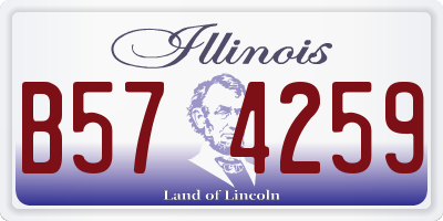 IL license plate B574259