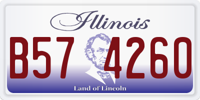 IL license plate B574260