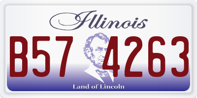 IL license plate B574263