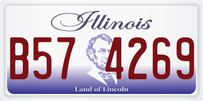 IL license plate B574269