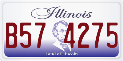 IL license plate B574275