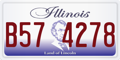 IL license plate B574278