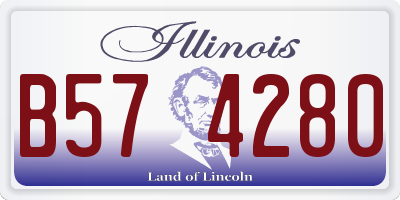 IL license plate B574280
