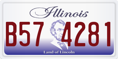 IL license plate B574281