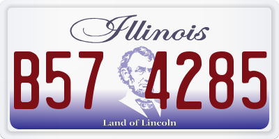 IL license plate B574285