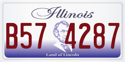 IL license plate B574287