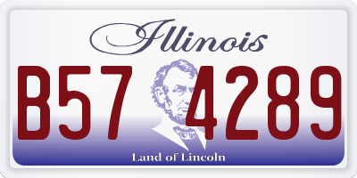 IL license plate B574289
