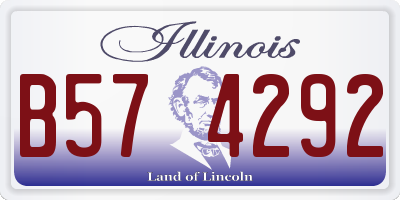 IL license plate B574292