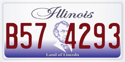 IL license plate B574293