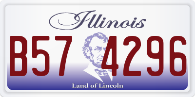 IL license plate B574296