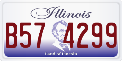 IL license plate B574299