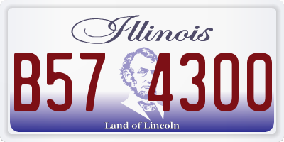 IL license plate B574300