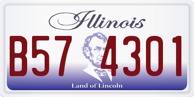 IL license plate B574301