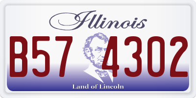 IL license plate B574302