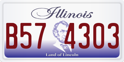 IL license plate B574303