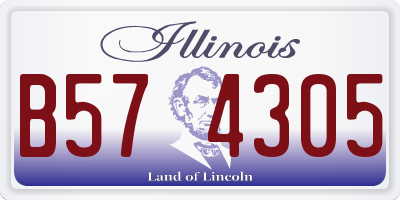 IL license plate B574305